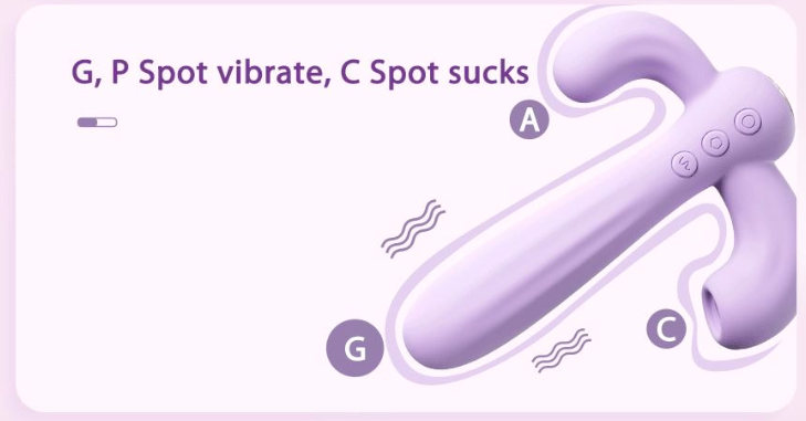 Svakom Bernice 3 nhánh kích thích điểm G rung hút tăng khoái cảm